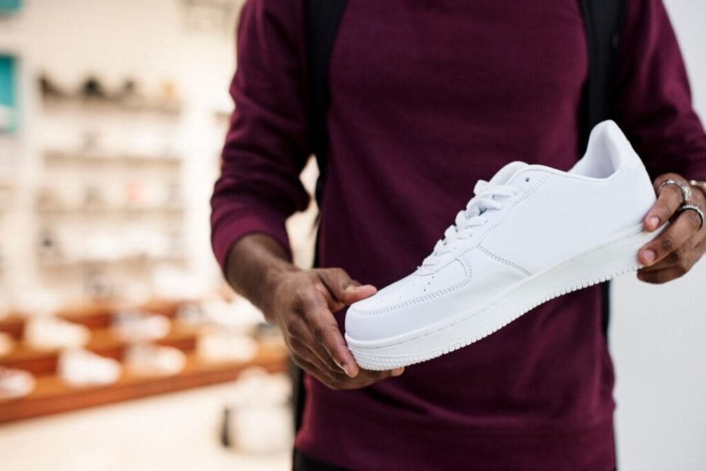 Um jovem saindo com 1 dos 10 sneakers mais aclamados