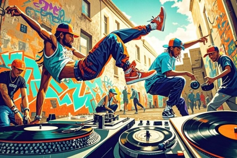 Uma ilustração da Origem do hip hop