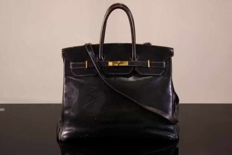 Bolsa Birkin em couro preto