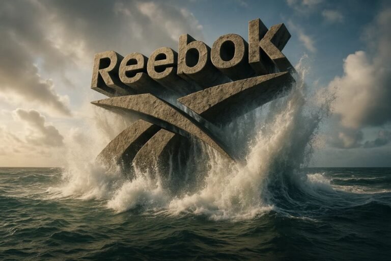 Vector da Reebok emergindo do mar