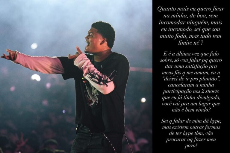 Jovem Dex e pronunciamento no Instagram ao lado