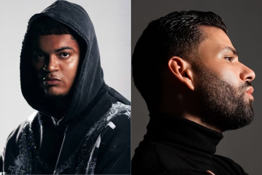 Jovem Dex ao lado de Krawk (edição)