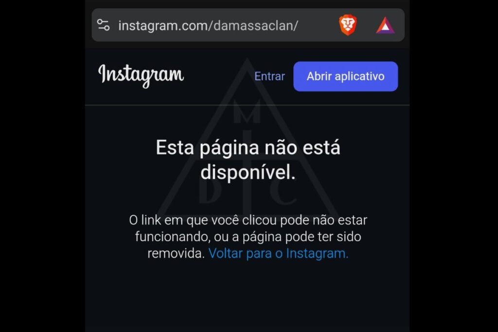Perfil do DMC caído