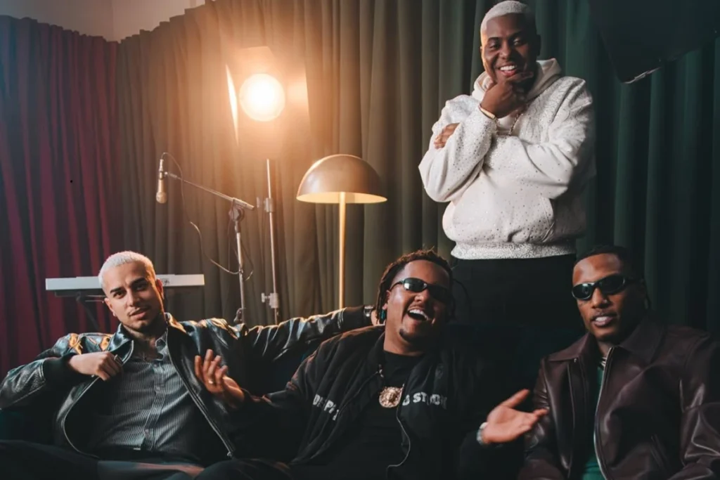 MC Jvila com Veigh, KayBlack e Vulgo FK - Foto: Reprodução/ Instagram